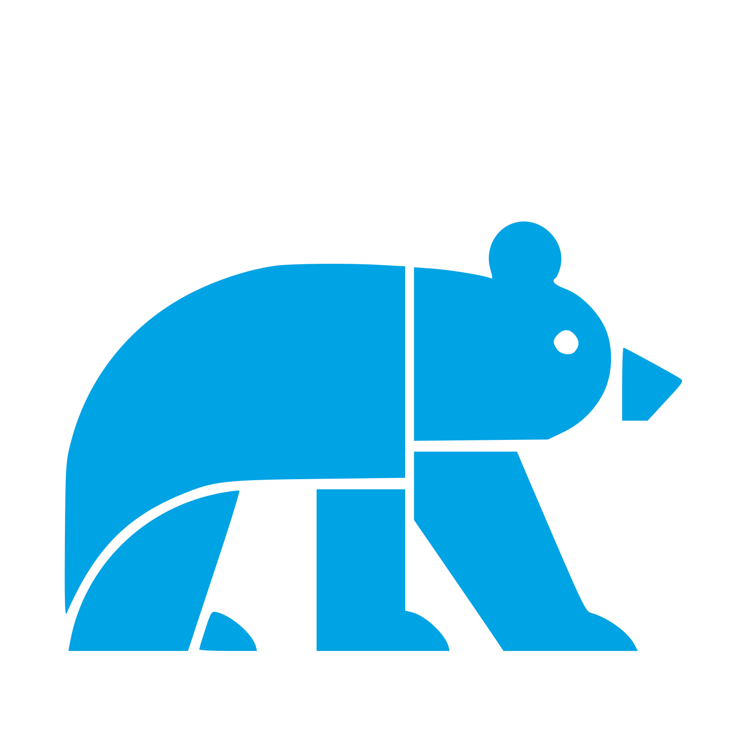 Bauhaus Bear Logo #00a3e4