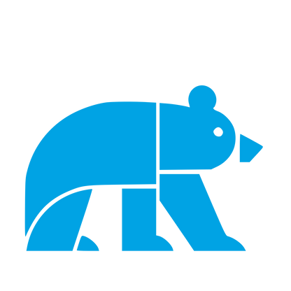 Bauhaus Bear Logo #00a3e4