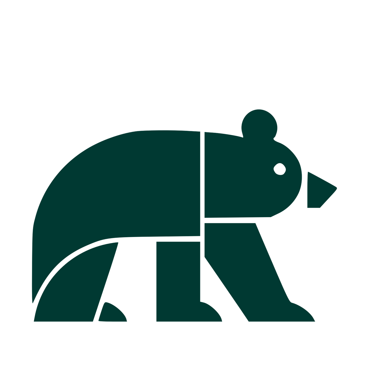 Bauhaus Bear Logo #003932