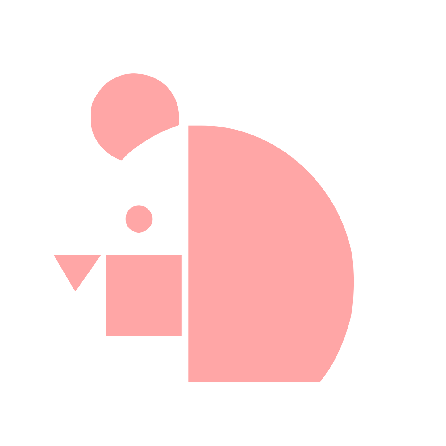Bauhaus Bear Logo #ffa6a6