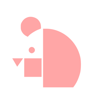 Bauhaus Bear Logo #ffa6a6