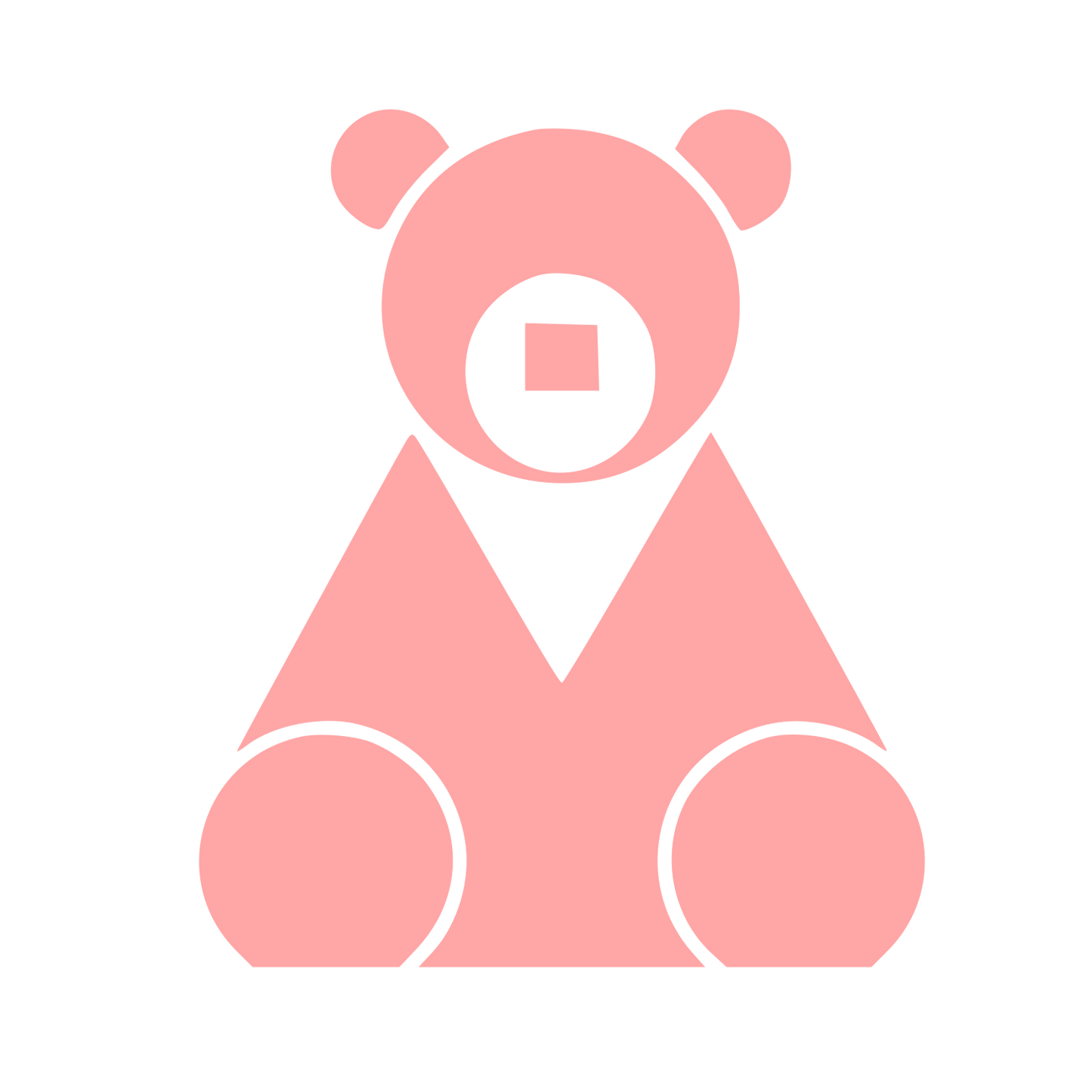 Bauhaus Panda Bear Logo #ffa6a6