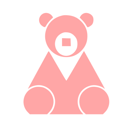 Bauhaus Panda Bear Logo #ffa6a6