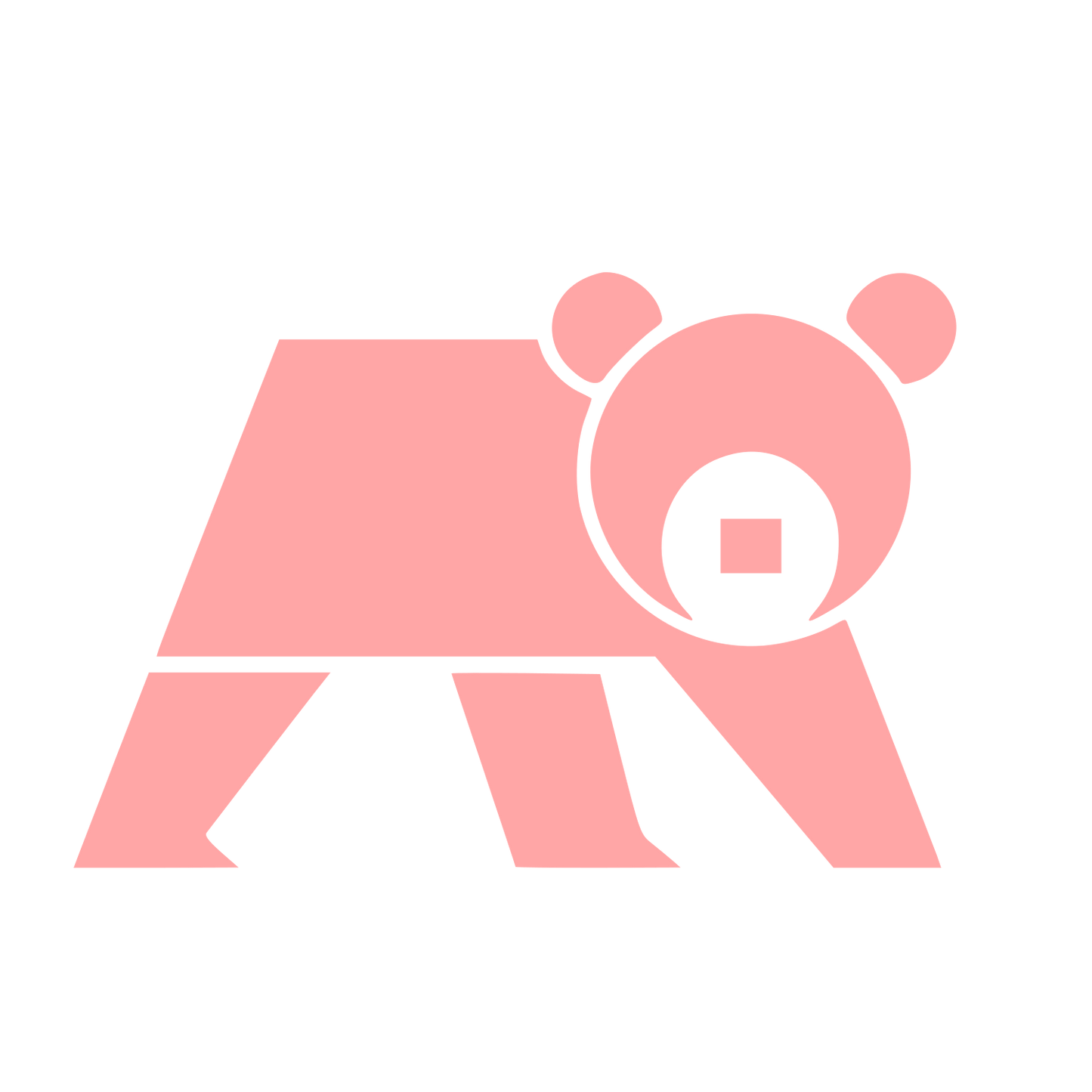 Bauhaus Bear Logo #ffa6a6