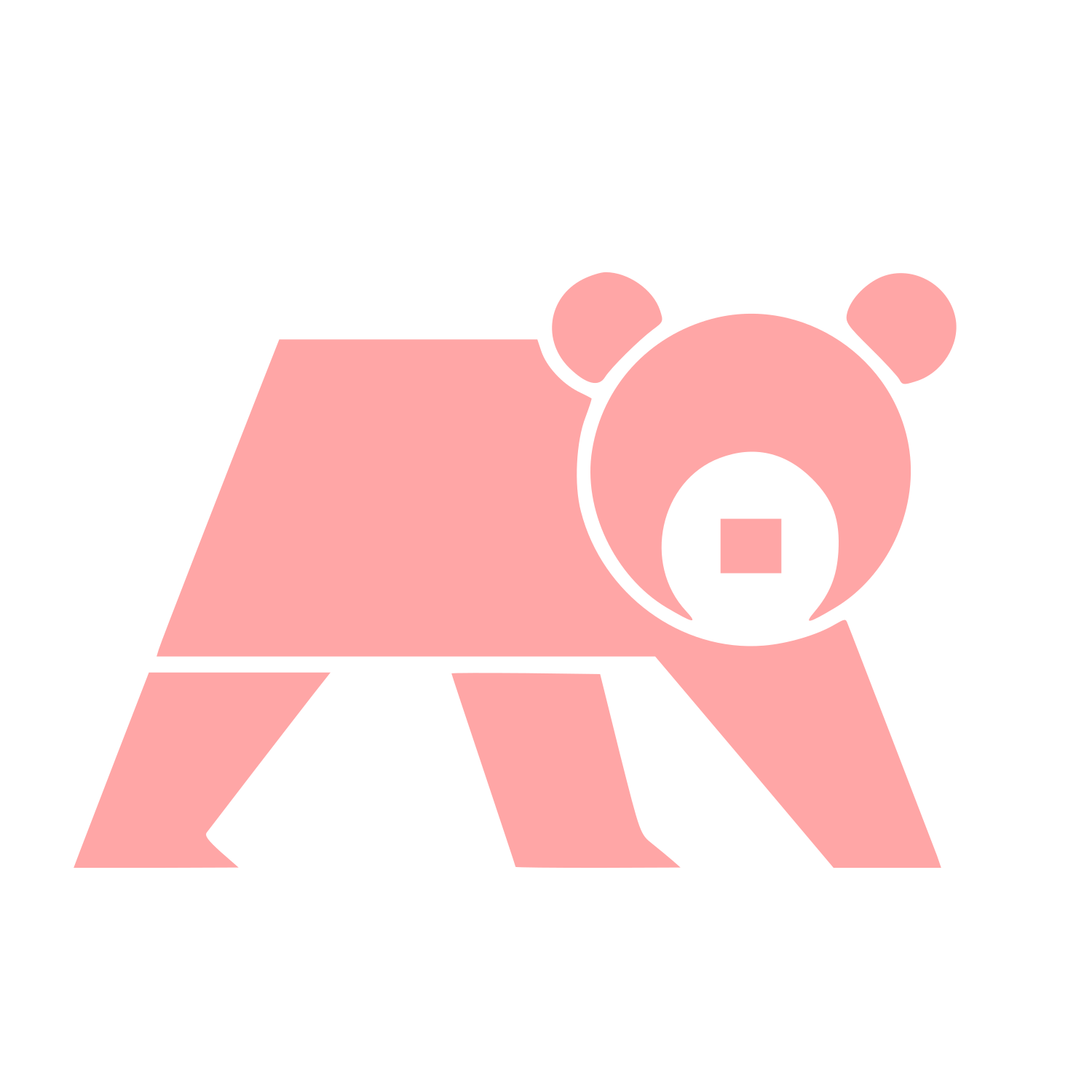 Bauhaus Bear Logo #ffa6a6