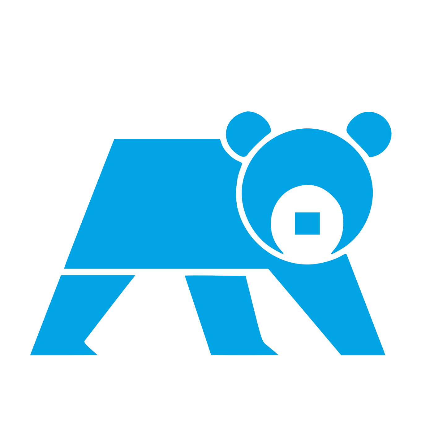 Bauhaus Bear Logo #00a3e4