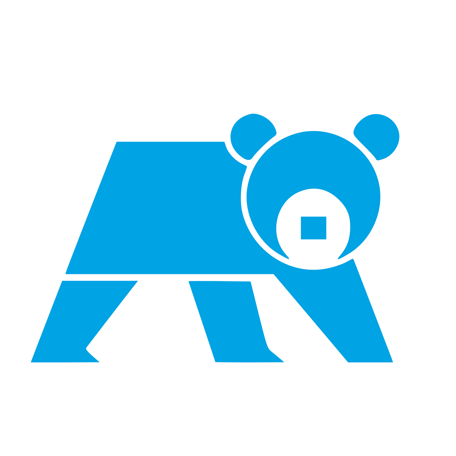 Bauhaus Bear Logo #00a3e4