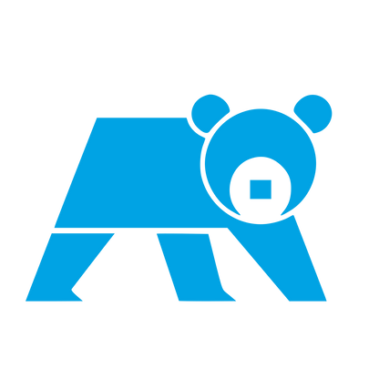 Bauhaus Bear Logo #00a3e4
