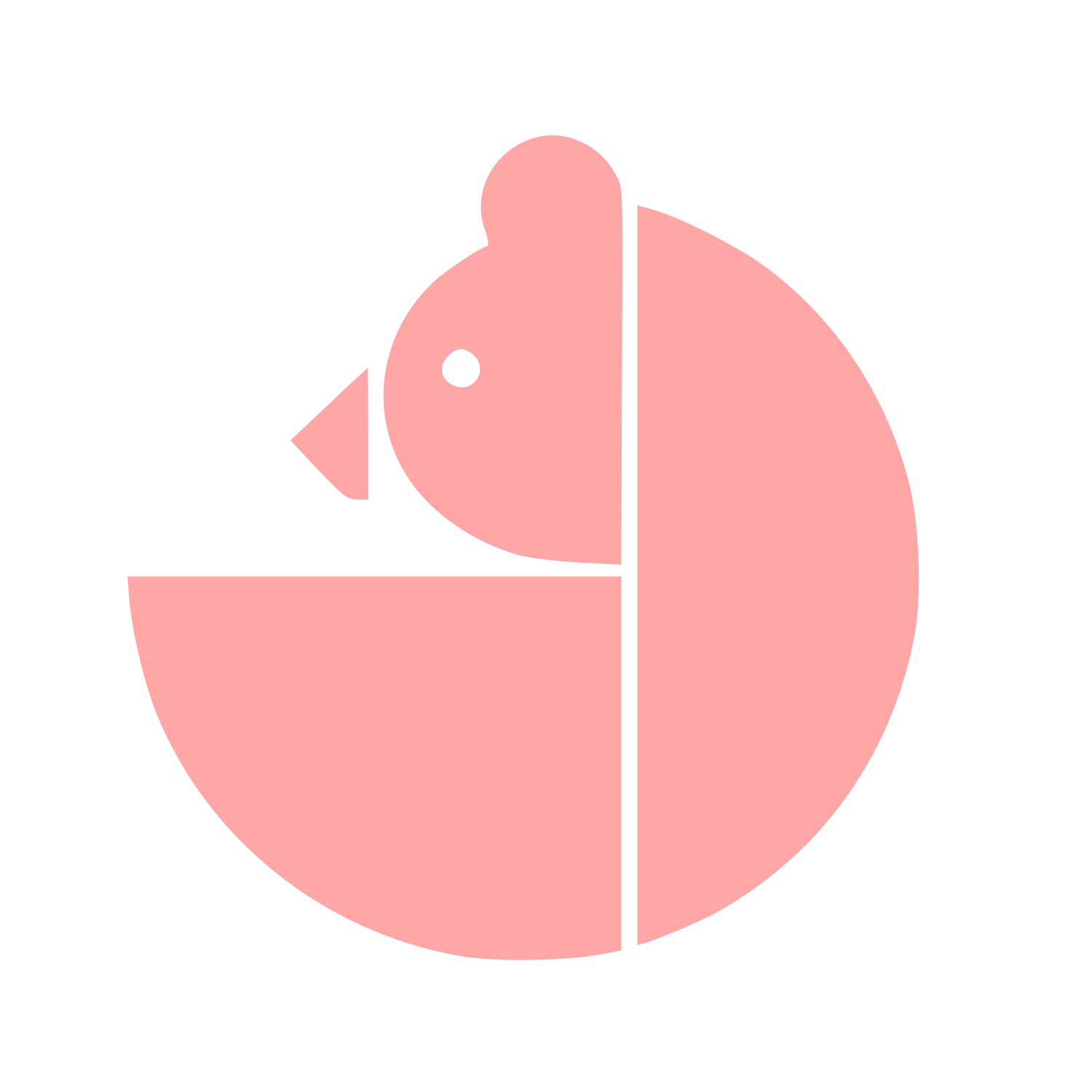 Bauhaus Bear Logo #ffa6a6
