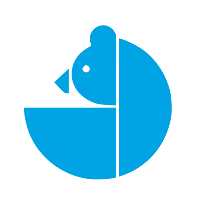 Bauhaus Bear Logo #00a3e4