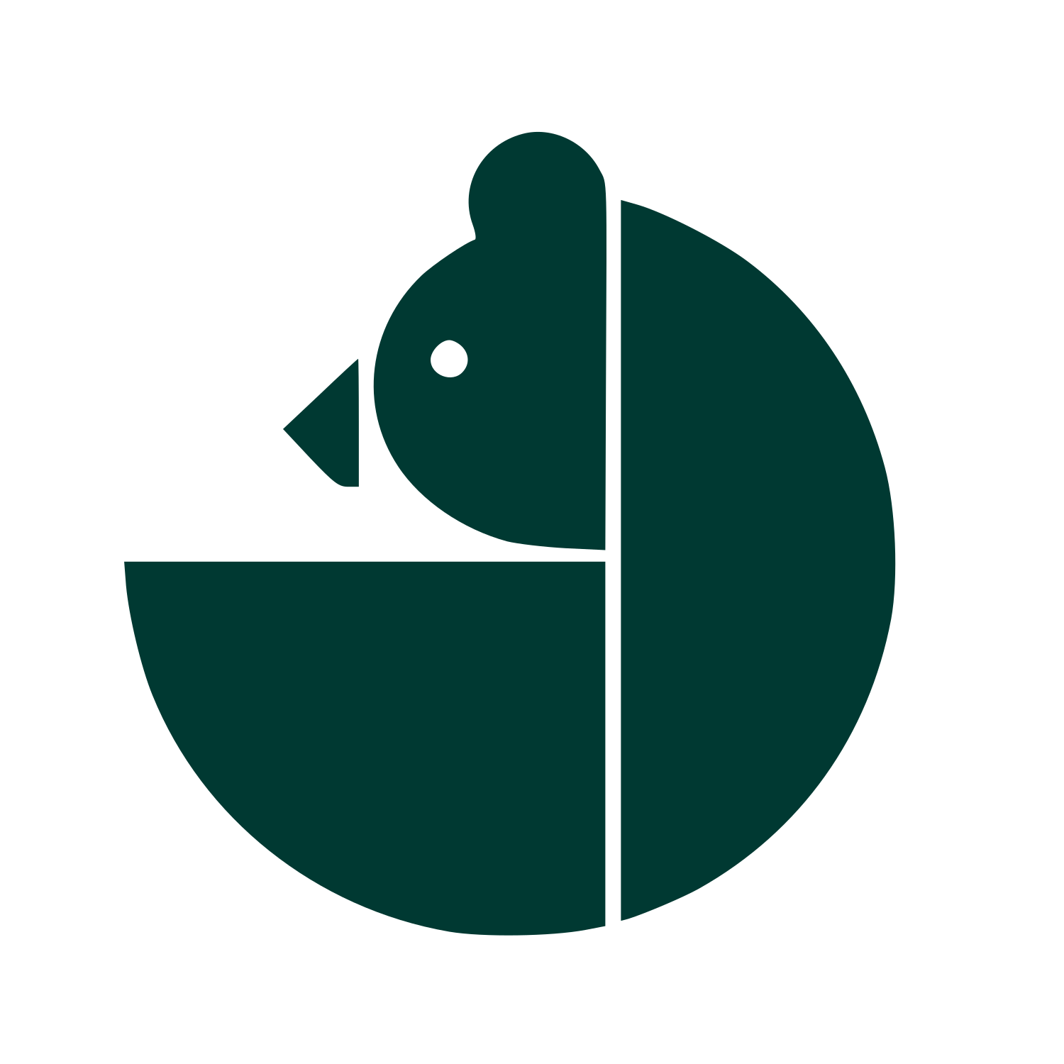 Bauhaus Bear Logo #003932
