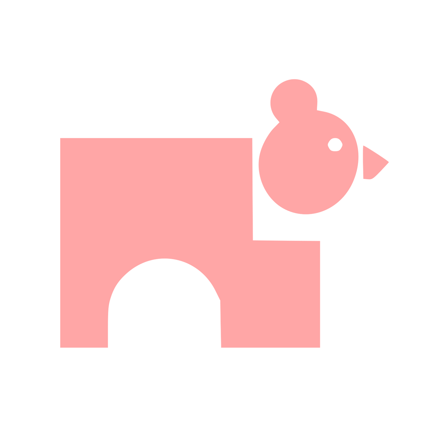 Bauhaus Bear Logo #ffa6a6