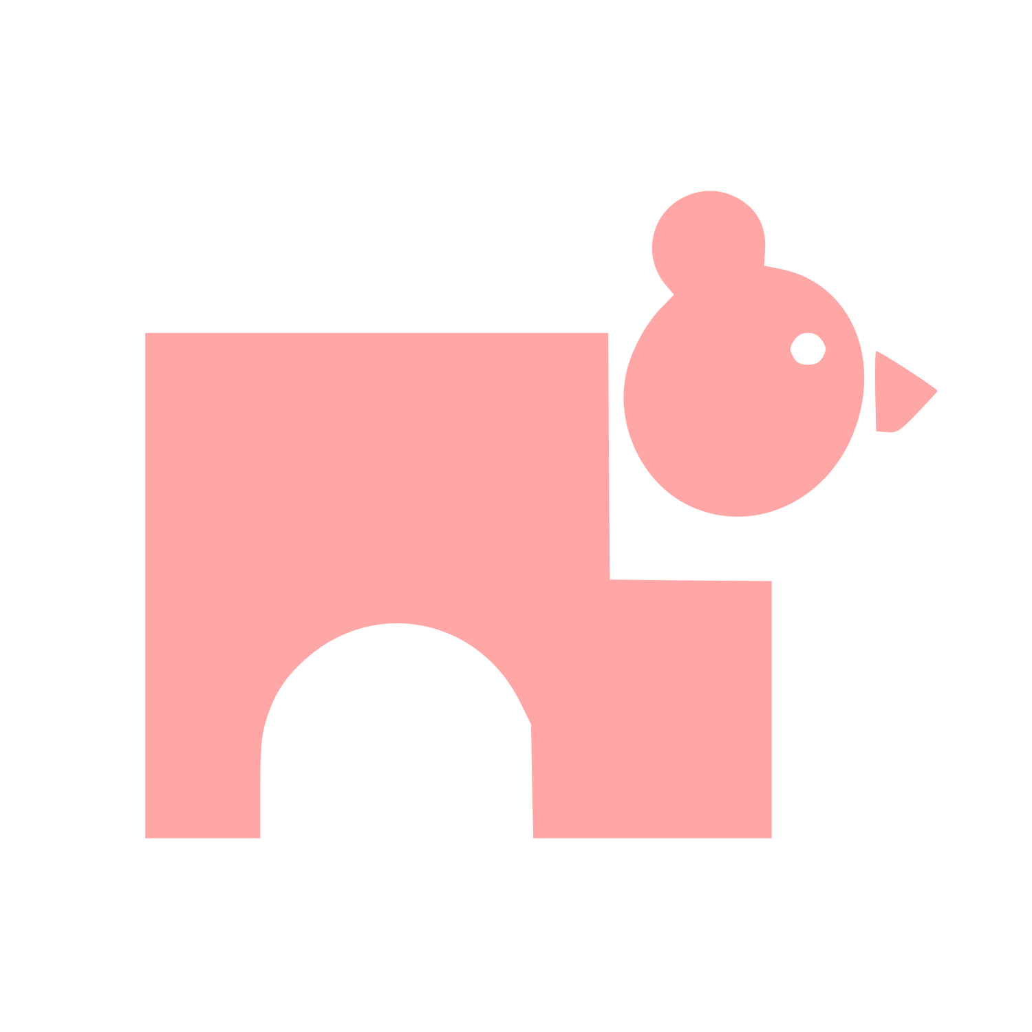 Bauhaus Bear Logo #ffa6a6