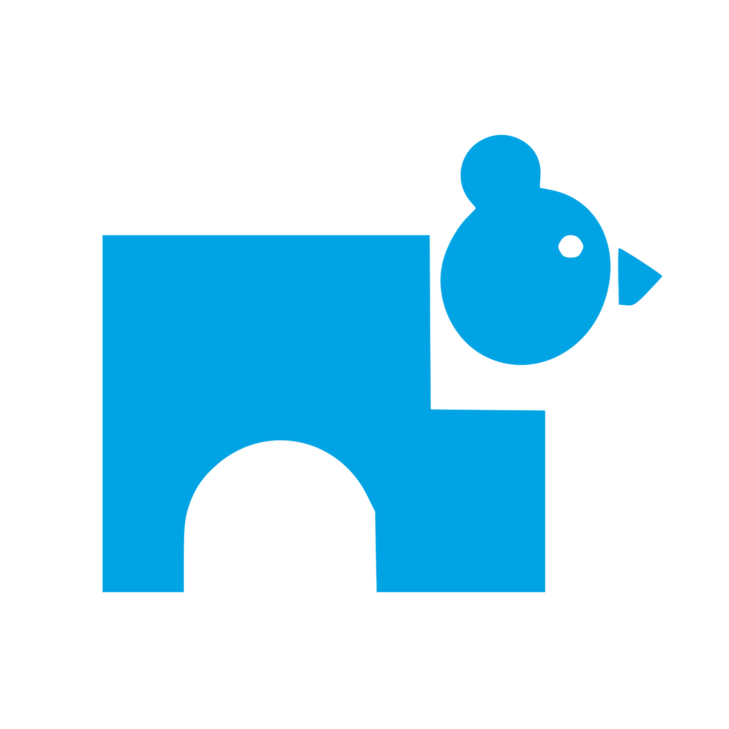 Bauhaus Bear Logo #00a3e4