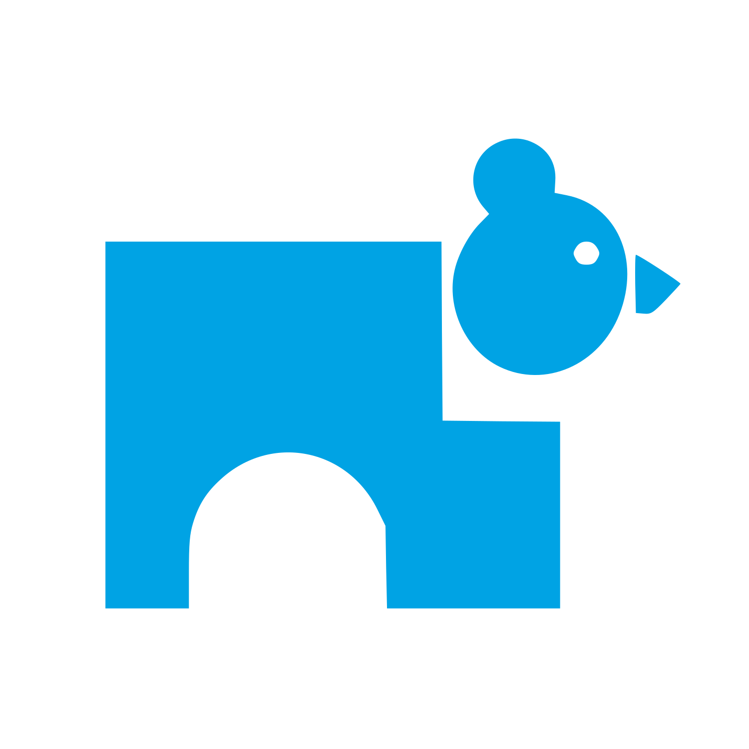 Bauhaus Bear Logo #00a3e4