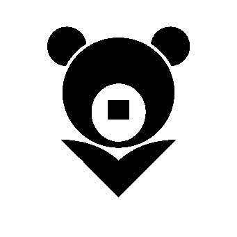 Bauhaus Bear Map Pin Logo