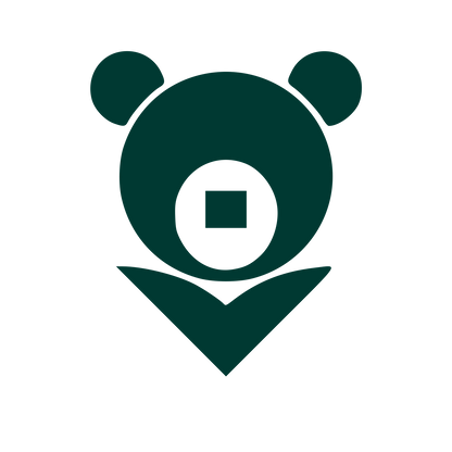 Bauhaus Bear Map Pin Logo #003932