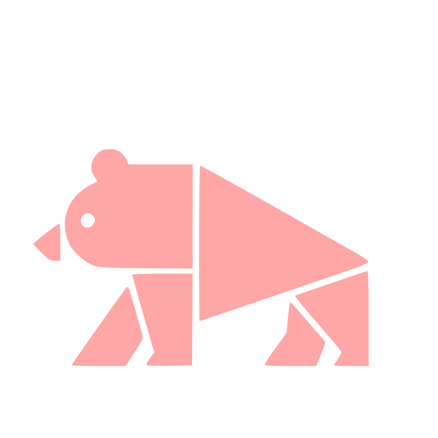 Bauhaus Bear Logo #ffa6a6