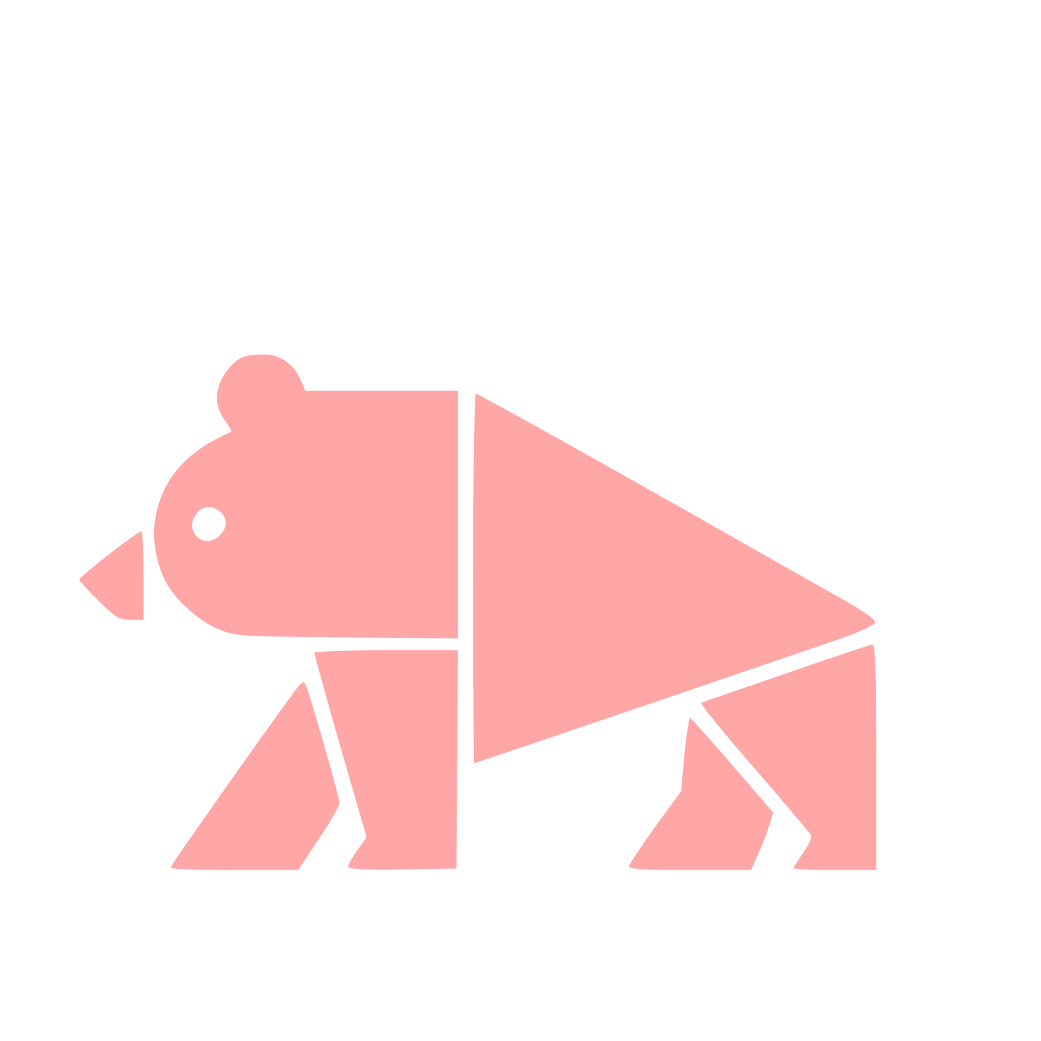 Bauhaus Bear Logo #ffa6a6