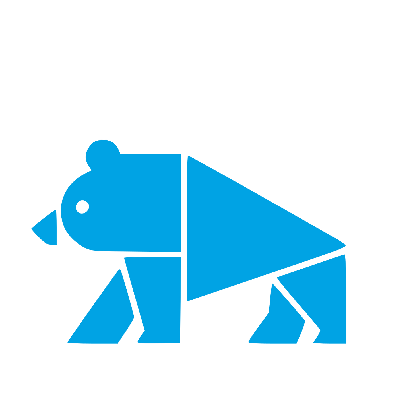 Bauhaus Bear Logo #00a3e4