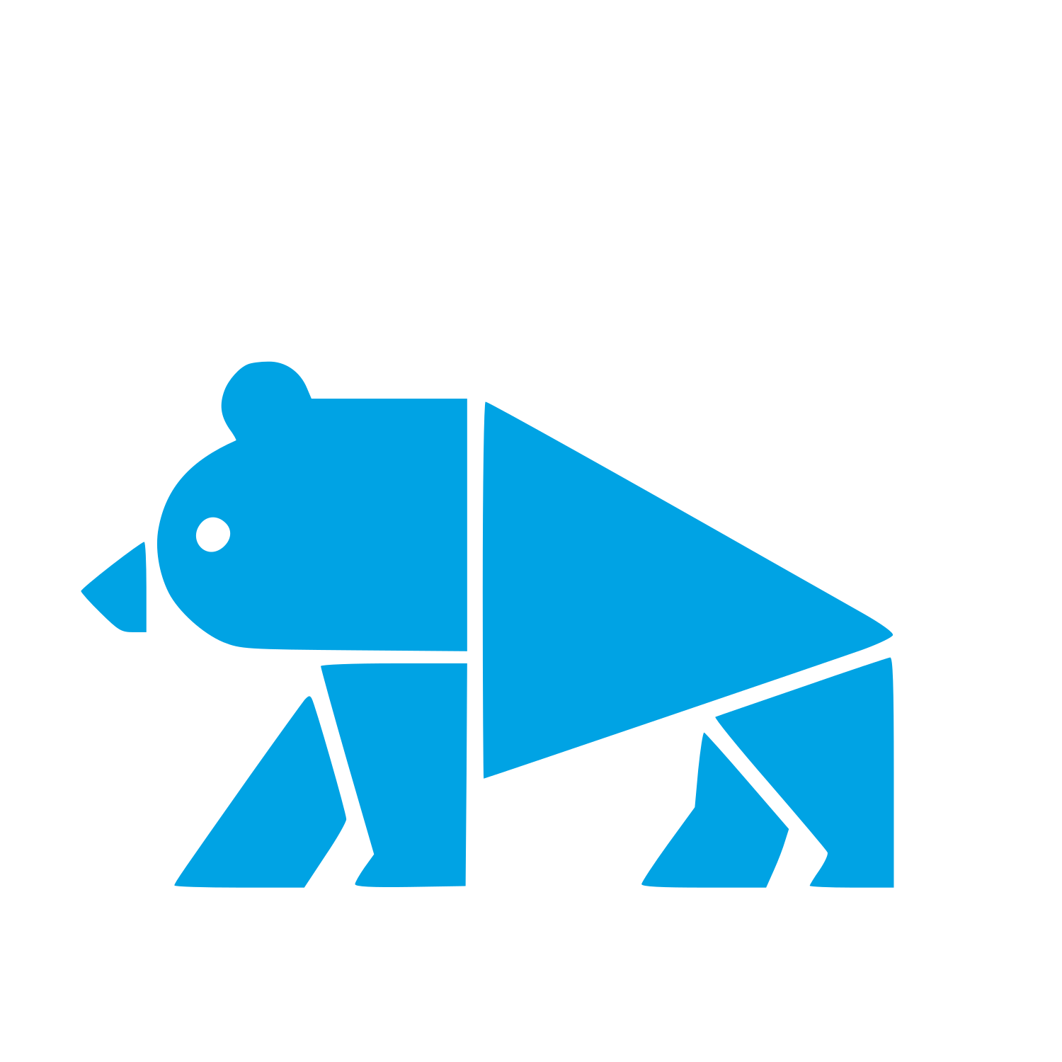 Bauhaus Bear Logo #00a3e4