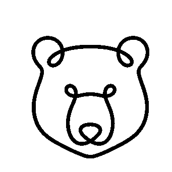 Monoline Bear Face Logo