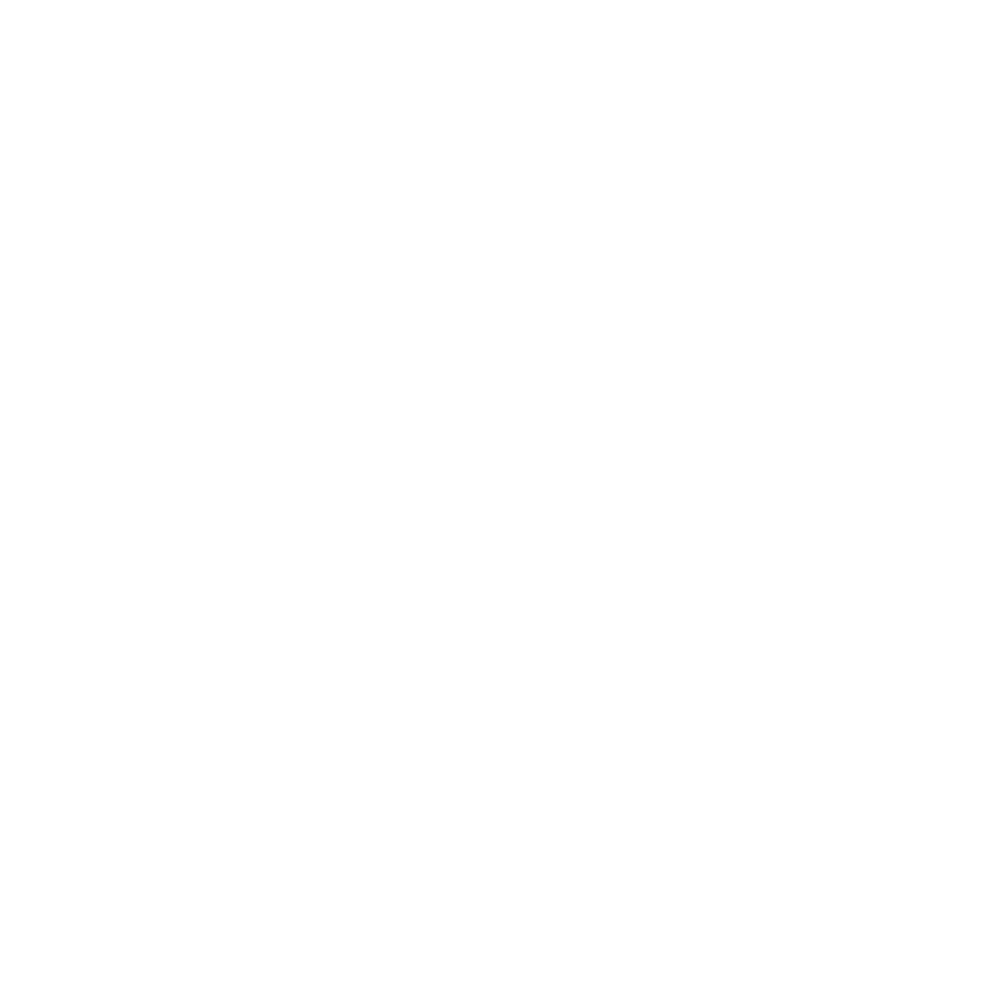 Monoline Bear Face Logo #ffffff