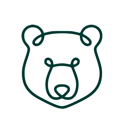 Monoline Bear Face Logo #003932