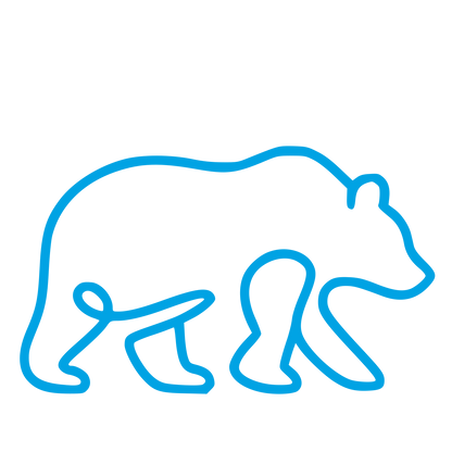 Monoline Bear Logo #00a3e4