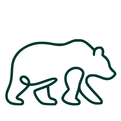 Monoline Bear Logo #003932