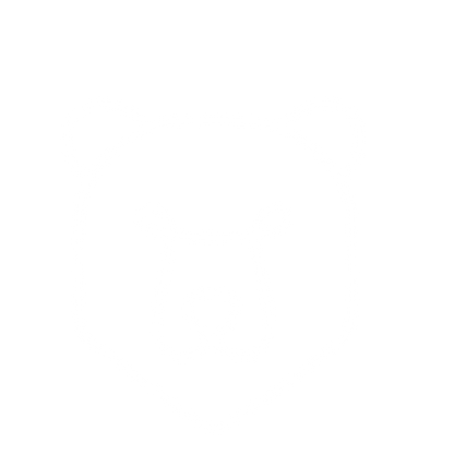 Monoline Bear Head Logo #ffffff