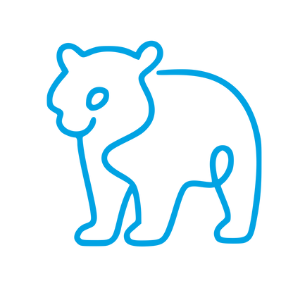 Monoline Bear Logo #00a3e4