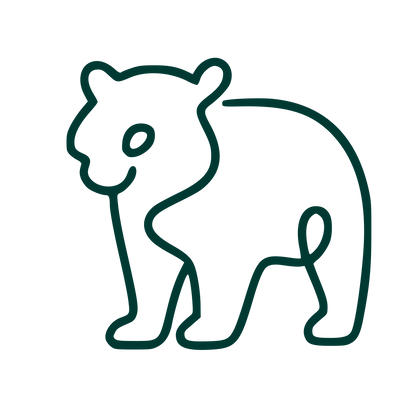 Monoline Bear Logo #003932