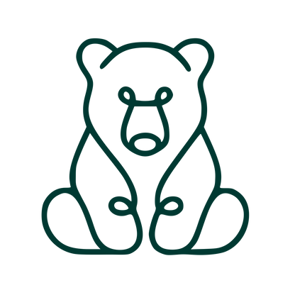 Monoline Bear Logo #003932