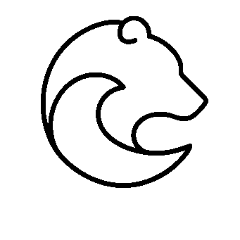 Monoline Bear Circle Logo
