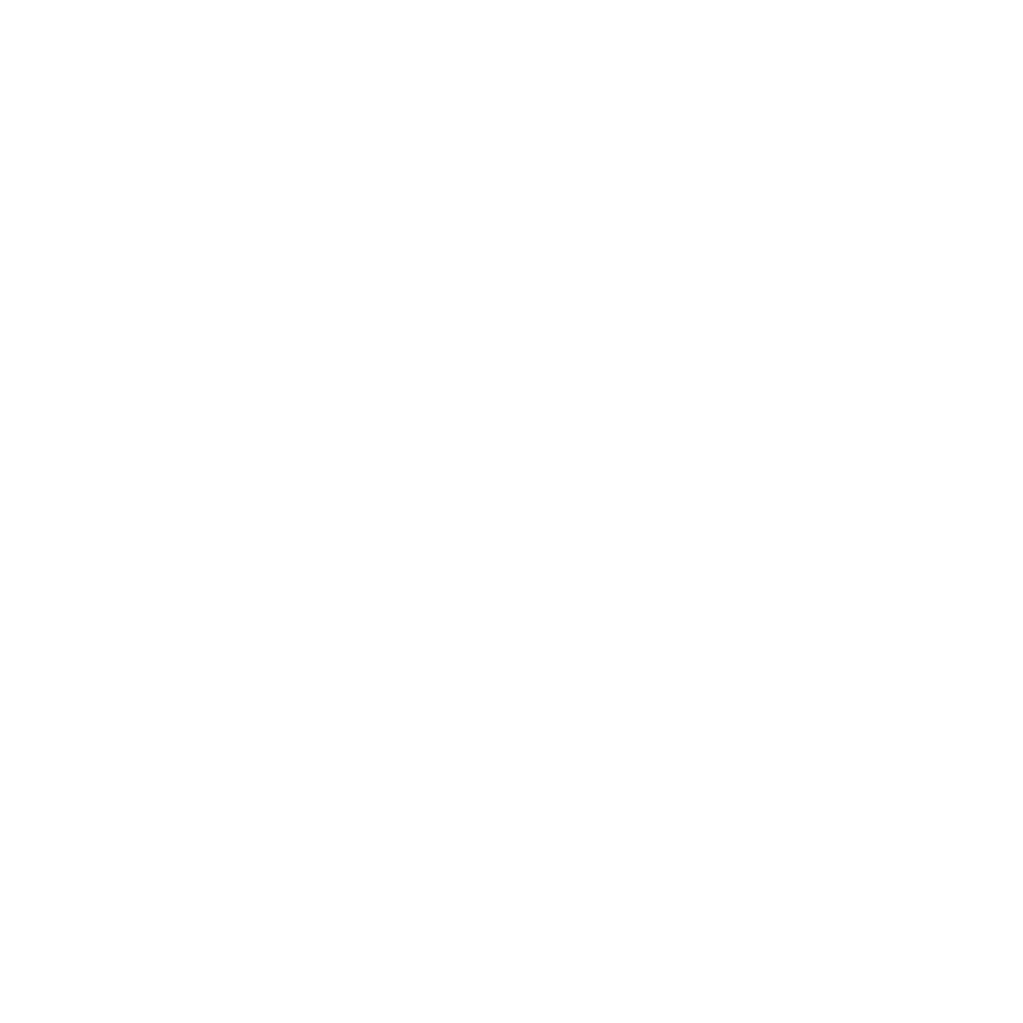 Monoline Bear Circle Logo #ffffff