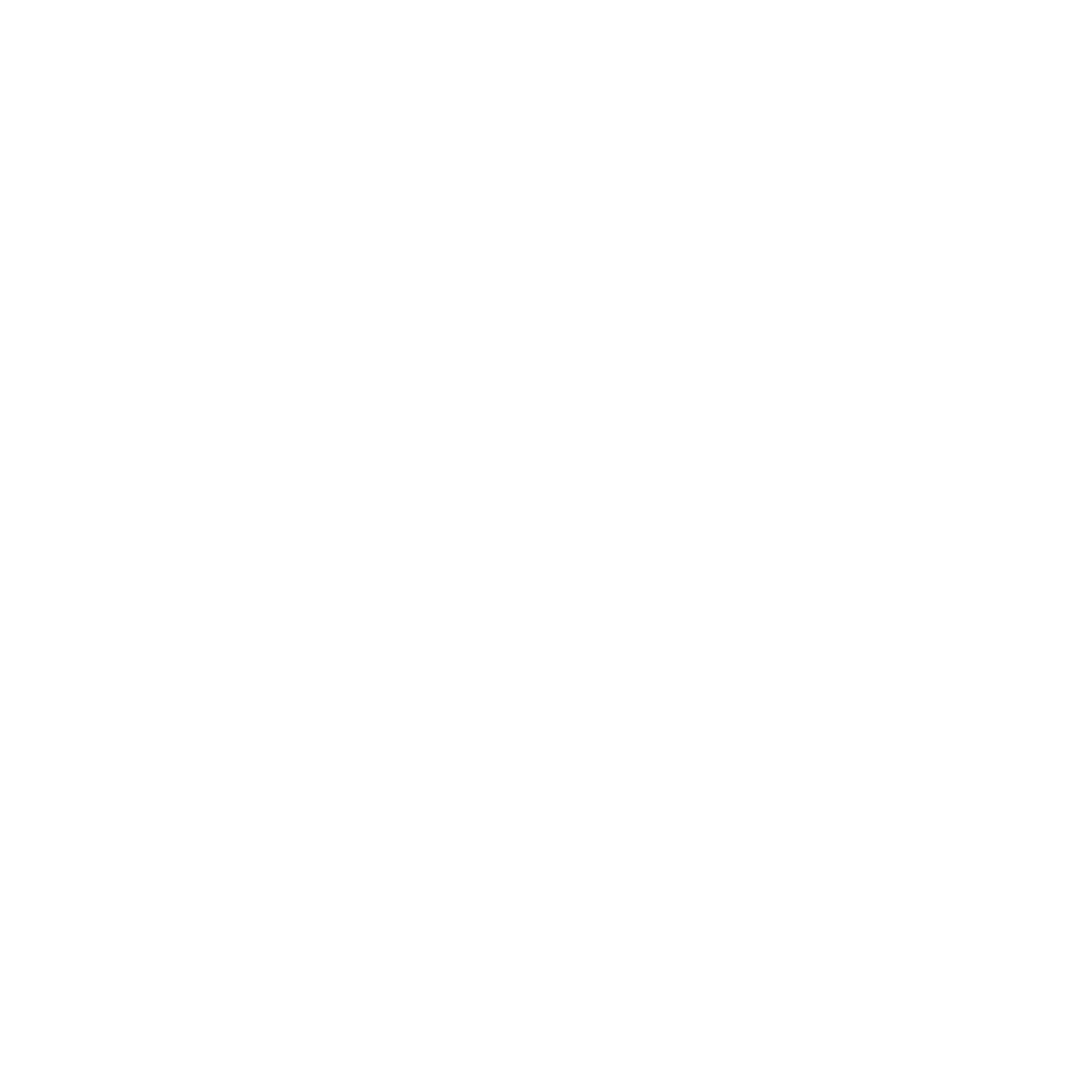 Monoline Bear Logo #ffffff