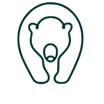 Monoline Bear Logo #003932