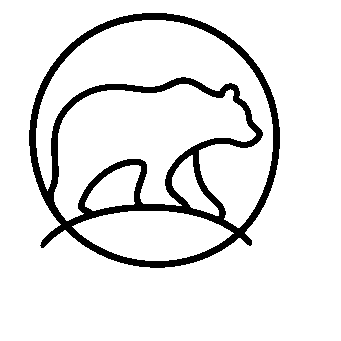 Monoline Bear Circle Logo