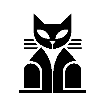 Bold Geometric Cat Logo