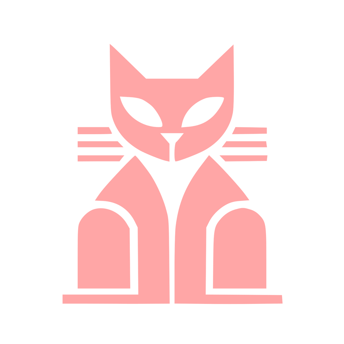 Bold Geometric Cat Logo #ffa6a6