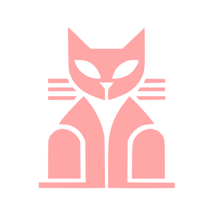 Bold Geometric Cat Logo #ffa6a6