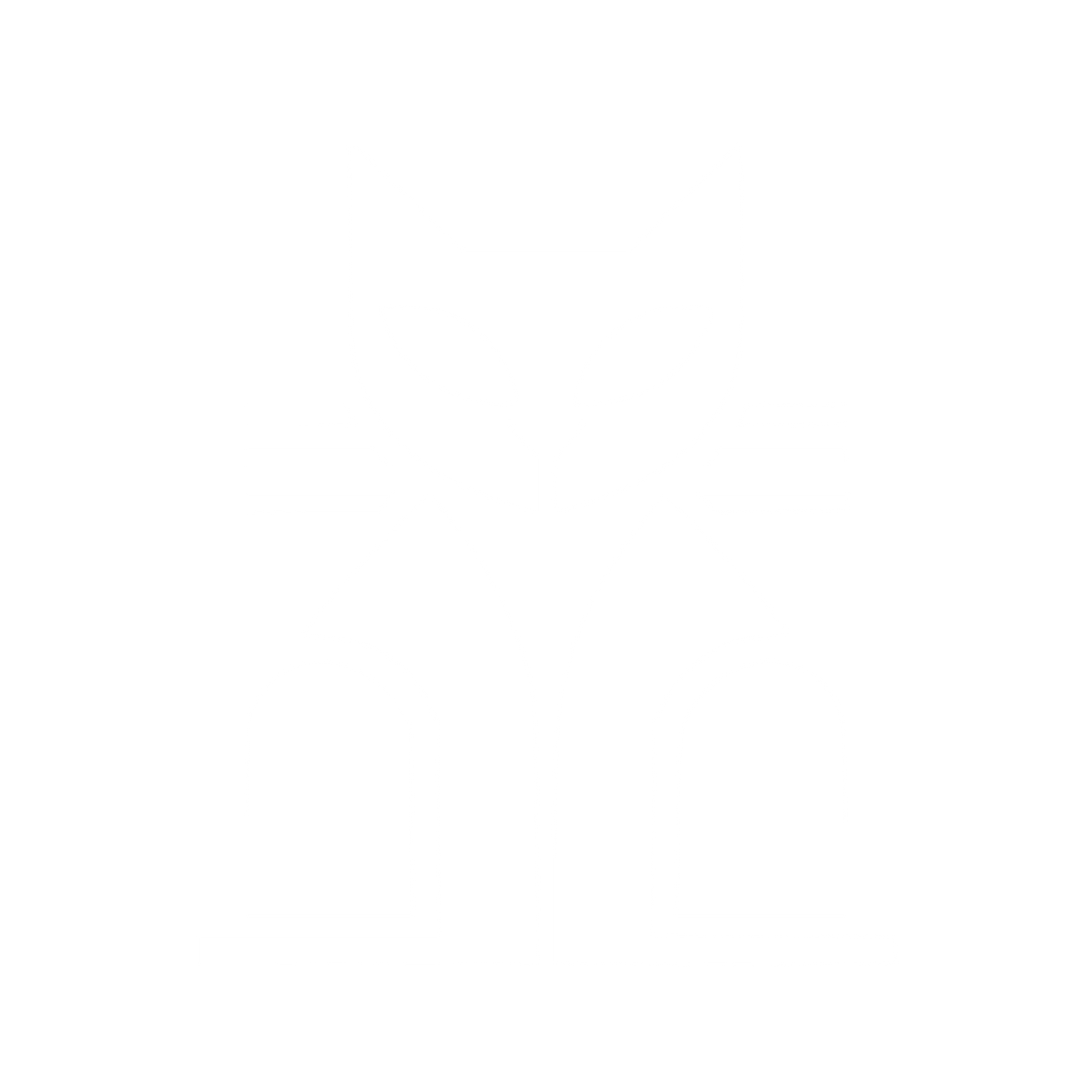 Bold Geometric Cat Logo #ffffff