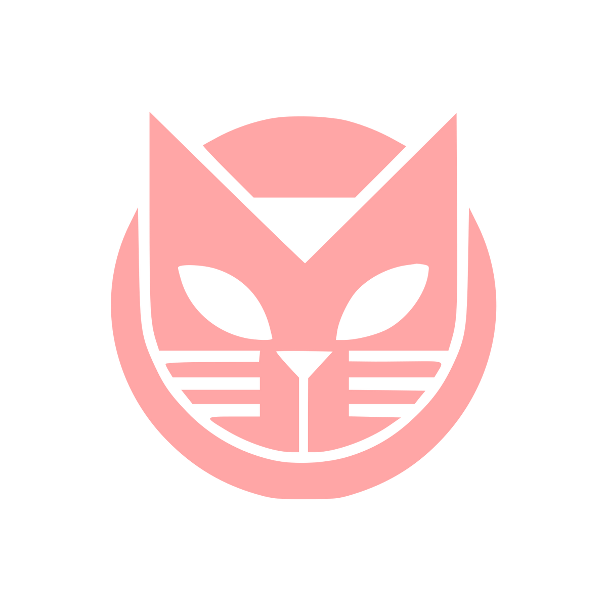 Bold Geometric Cat Logo #ffa6a6