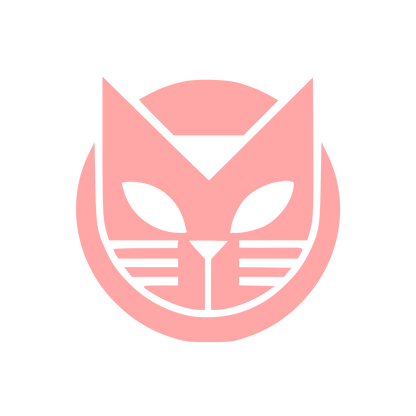 Bold Geometric Cat Logo #ffa6a6