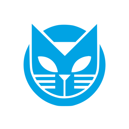 Bold Geometric Cat Logo #00a3e4