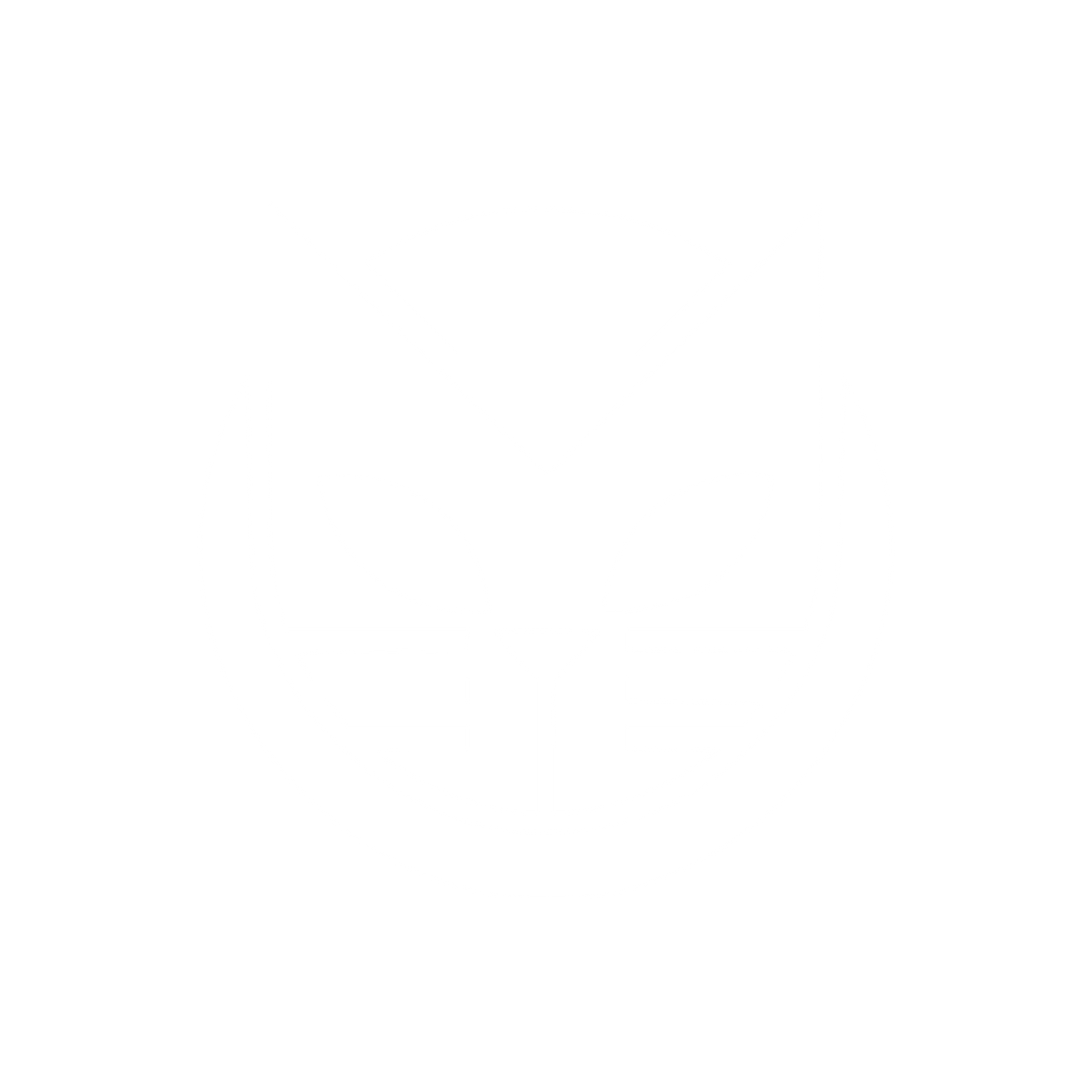 Bold Geometric Cat Logo #ffffff