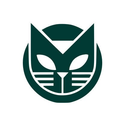 Bold Geometric Cat Logo #003932