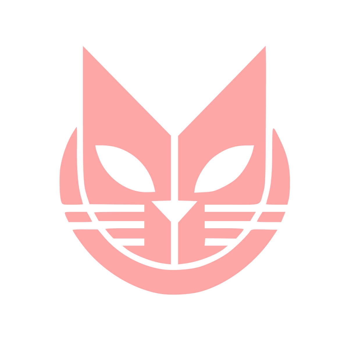 Bold Geometric Cat Face Logo #ffa6a6