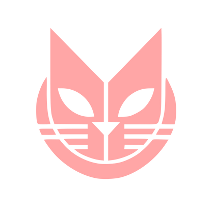 Bold Geometric Cat Face Logo #ffa6a6